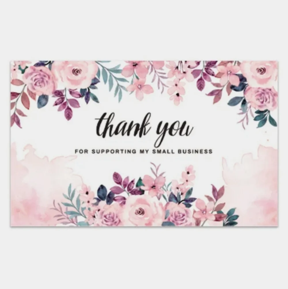60 Thank You For Your Purchase FLORAL BUSINESS CARDS